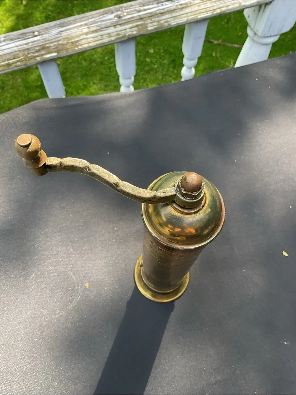 Vintage ATLAS Brass Pepper Mill Imports Greece 10” T